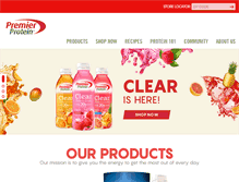 Tablet Screenshot of premierprotein.com